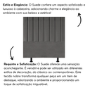 Ver imagem 5 de Cabeceira Estofada Cama Box King 195 Cm Taís Suede:cinza