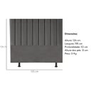 Ver imagem 3 de Cabeceira Estofada Cama Box King 195 Cm Taís Suede:cinza