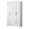 Guarda Roupa Chile 103cm 4 Portas Branco Moval - 1