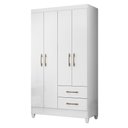 Ver imagem 1 de Guarda Roupa Chile 103cm 4 Portas Branco Moval