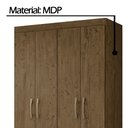 Ver imagem 4 de Guarda Roupa Chile 103cm 4 Portas Castanho Wood Moval