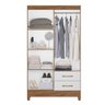 Guarda Roupa Chile 103cm 4 Portas Naturale Branco - Moval - 2