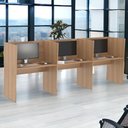 Ver imagem 3 de Mesa de Trabalho Call Center 3 Lugares Tripla Fechada Cadiz