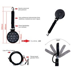 Cilibrim Holofote Portátil 12v 24v 42w Lanterna para Lancha - 2