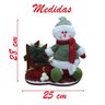 Decoração Boneco Natal Boneco de Neve Tecido Natalino 28cm - 2