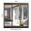 Ver imagem 3 de Guarda-Roupa Casal Madesa Istambul 3 Portas de Correr de Espelho 3 Gavetas Preto/Rustic Cor:Preto/Ru