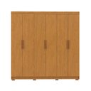 Ver imagem 2 de Guarda-Roupa Casal 6 Portas 2 Gavetas 100% MDF Sevilha Marrom/Cerejeira