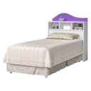 Ver imagem 2 de Cabeceira Para Box Solteiro 0,90 - J&A Irlanda - Flex-Branco/Lilás