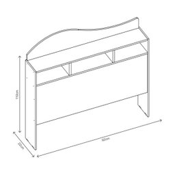 Cabeceira Para Box Solteiro 0,90 - J&A Irlanda - Flex-Branco/Lilás - 4