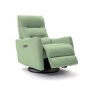Ver imagem 5 de Poltrona do Papai Reclinável Sala de Estar Plaza Usb e Usb-c Gira Balança Couro Verde Claro G40 - Gr