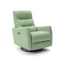 Ver imagem 7 de Poltrona do Papai Reclinável Sala de Estar Plaza Usb e Usb-c Gira Balança Couro Verde Claro G40 - Gr