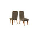 Ver imagem 7 de Kit 2 Cadeiras Sala Jantar Lia 2 Un Freijo Linho Neve Bege