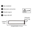 Ver imagem 3 de Kit 3 Grampos Carroceria Caminhão Carreta em Aço 5/8 550mm