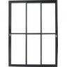 Porta de Aluminio Sacada 3 Folhas Móveis com Fechadura Linha Premium:preto/2,10 X 2,00 - 1