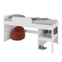 Ver imagem 4 de Cama Infantil 93cm C/ Protetor e Cortina Branco Cm3090 Art In Móveis
