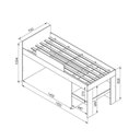 Ver imagem 2 de Cama Infantil 93cm C/ Protetor e Cortina Branco Cm3090 Art In Móveis