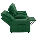 Ver imagem 6 de Poltrona do Papai Reclinável Mallie 3 Lugares Baú Usb Fh9 Pu Verde Musgo - Mpozenato