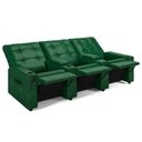 Ver imagem 5 de Poltrona do Papai Reclinável Mallie 3 Lugares Baú Usb Fh9 Pu Verde Musgo - Mpozenato