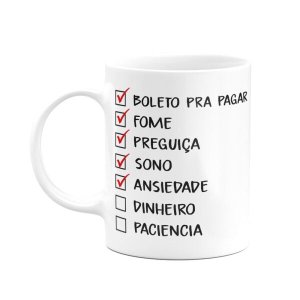 Caneca - Lista do que Tenho na Vida
