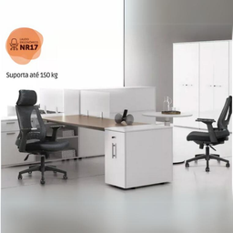 Cadeira de Escritório Ergonômica Nr17 Giratória Office Toledo com Encosto e Braços 3d Rivatti Preta - 2