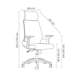 Cadeira de Escritório Ergonômica Nr17 Giratória Office Toledo com Encosto e Braços 3d Rivatti Preta - 9