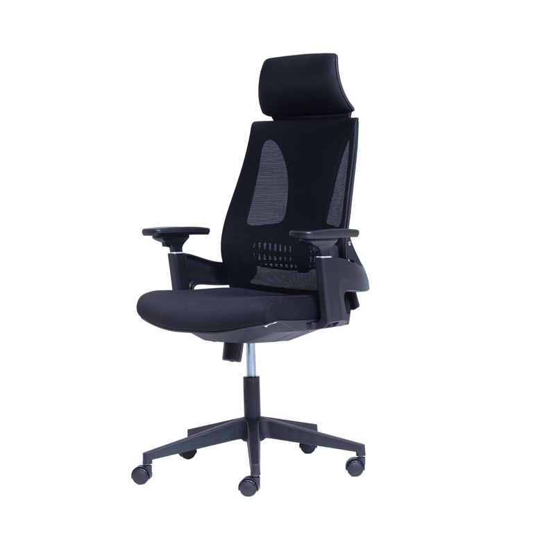 Cadeira de Escritório Ergonômica Nr17 Giratória Office Toledo com Encosto e Braços 3d Rivatti Preta