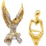 Kit Estátua Pensador Figura Abstrata Decoração + Águia Enfeite Mesa Decorativo Moderno Objeto Resina - 1