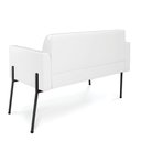 Ver imagem 2 de Sofá Namoradeira 2 Lugares Pé de Ferro Preto para Sala Marisa Corano D03 - D'Rossi Cor Branco