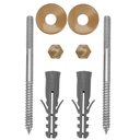 Ver imagem 1 de Kit Parafuso Inox Gold/Dourado 12mm Fixação Vaso Sanitário