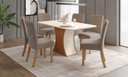 Ver imagem 2 de Mesa Jantar Luiza 160 6 Cadeiras Malu Amendoa - Henn