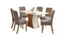 Ver imagem 1 de Mesa Jantar Luiza 160 6 Cadeiras Malu Amendoa - Henn