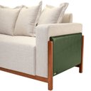 Ver imagem 6 de Sofá 03 Lugares para Sala de Estar 198 Cm Khali B04 Linho Cru Couríssimo Verde - Lyam Lyam Decor