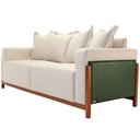 Ver imagem 7 de Sofá 03 Lugares para Sala de Estar 198 Cm Khali B04 Linho Cru Couríssimo Verde - Lyam Lyam Decor