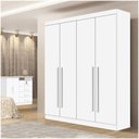 Ver imagem 3 de Guarda Roupa Solteiro 04 Portas E 03 Gavetas Da Vinci Plus Branco