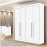 Guarda Roupa Solteiro 04 Portas E 03 Gavetas Da Vinci Plus Branco - 3