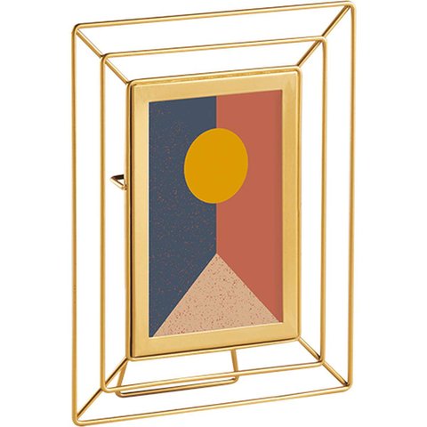 Porta Retrato 15x20 Dourado em Metal 13310 Mart