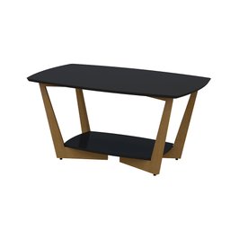 Mesa de Centro Pés de Madeira Maciça Onix - Preto - 2