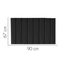 Ver imagem 2 de Painel Estofada Carla 90cm Solteiro Para Cama Box Quarto Corino Preto - Gat Magazine