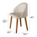 Ver imagem 1 de Kit 2 Cadeira Diamante Linho para Sala Jantar Escritório