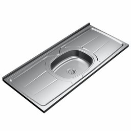 Balcão Gabinete Evidence Aço com Pia Inox 120 Branco - Bertolini - 7