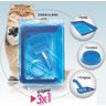 Kit Gato Caixa de Areia Pá e Comedouro 3 Peças Furacão Pet - Azul - 2