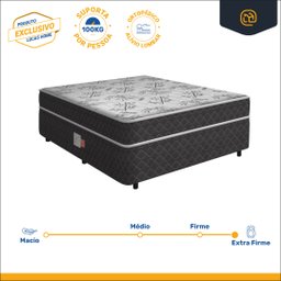 Cama Box Conjugada Ortopedica de Espuma Casal Lucas Home Unique 138 Cm - 3