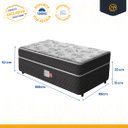 Ver imagem 4 de Cama Box Conjugada Ortopédica Solteiro de Espuma Lucas Home Unique 88 Cm