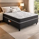 Ver imagem 2 de Cama Box Conjugada de Espuma D28 Ortopédica Unique Viúva 128cm
