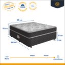 Ver imagem 3 de Cama Box Conjugada de Espuma D28 Ortopédica Unique Viúva 128cm