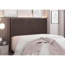 Ver imagem 4 de Cabeceira Cama Box King 195 Cm Arizona Veludo Marrom S04 - D'Rossi