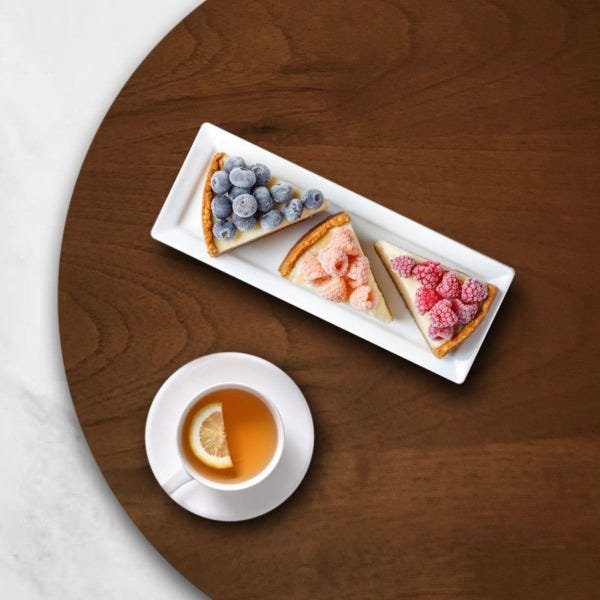 Prato giratório para servir na mesa de jantar laminado 50 cm - Castanho - 5