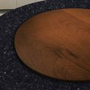 Ver imagem 3 de Prato giratório para servir na mesa de jantar laminado 50 cm - Castanho