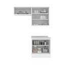 Ver imagem 4 de Lavanderia Modulada 03 Peças 100% MDF com Aéreo Basculante e Tampo Branco HP/Calcare Emilly