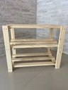 Ver imagem 3 de Sapateira, Estante, Organizador Madeira de Pinus 3 Prateleiras, 9 Pares de Sapato